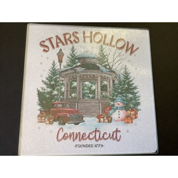Gilmore Girls Stars Hollow Cutting Board/Hot Trivet 7.75"x7.75"-Show Memorabilia - Picture 4 of 4